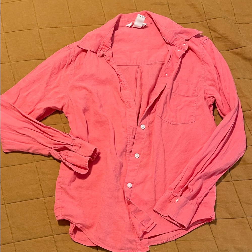 H and M linen blend oversized button up